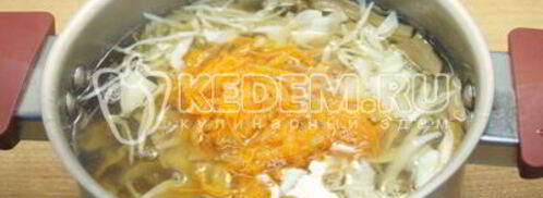 постные щи с капустой и грибами. Шаг 6