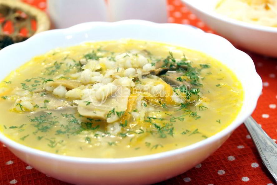 Рецепт щей грибных с перловкой