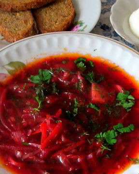 Щи из красной капусты