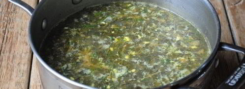 щи из щавеля на курином бульоне. Шаг 11