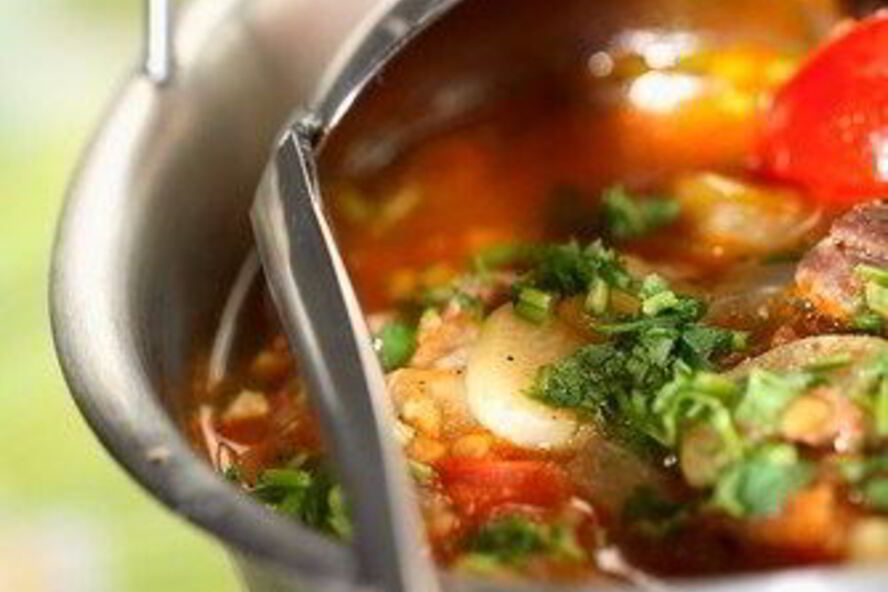 Рецепт щей рыбных с орехами