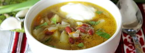 щи с фасолью на курином бульоне. Шаг 8