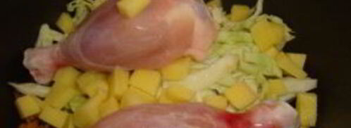 щи с курицей в мультиварке. Шаг 4