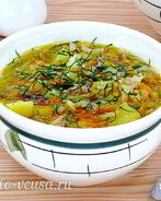 Щи с рыбными консервами