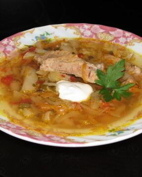 Щи со свининой в мультиварке