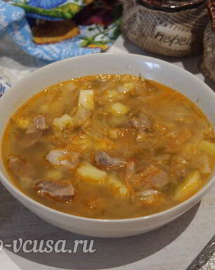 Щи со свининой