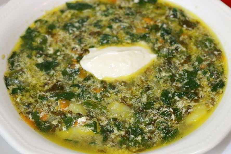 Рецепт зеленых щей из шпината