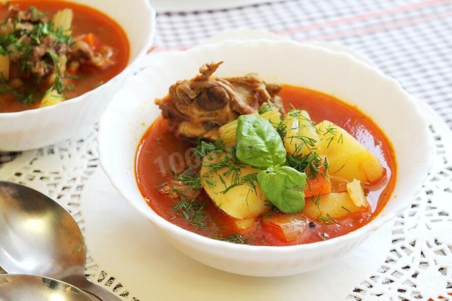 Рецепт шурпы из баранины по-узбекски