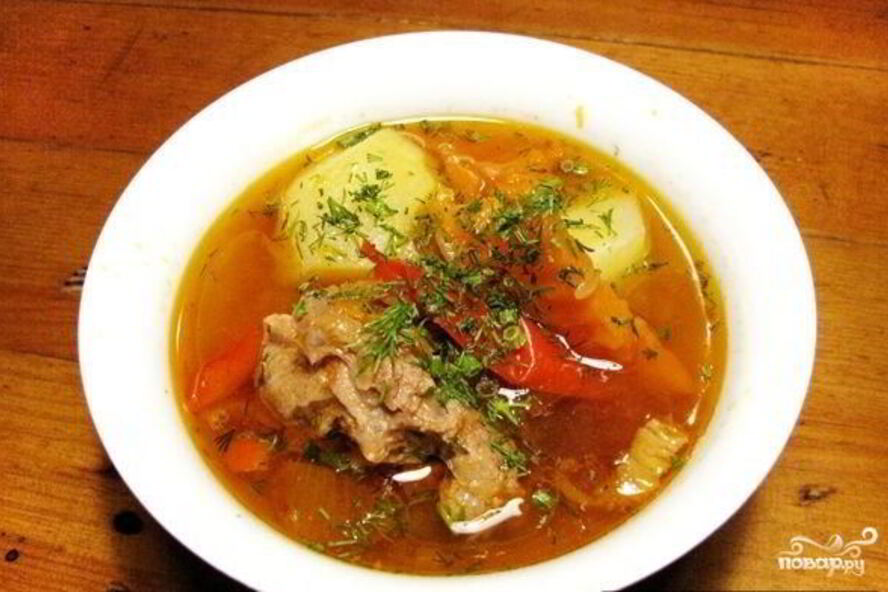 Рецепт шурпы из косули