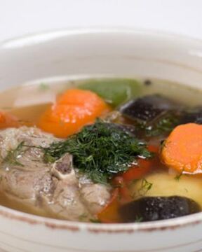 Шурпа с баклажаном