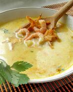 Сливочный суп с креветками