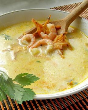 Сливочный суп с креветками