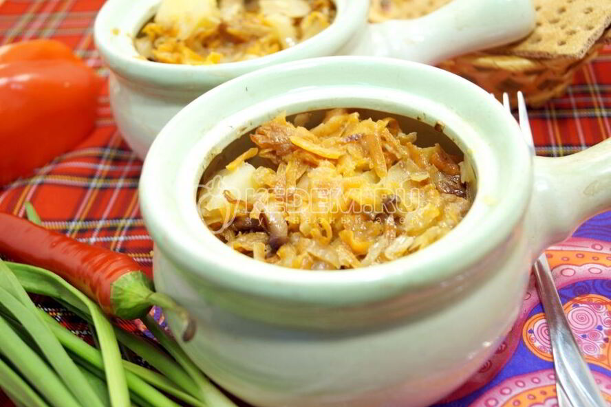 Рецепт грибной солянки в горшочке