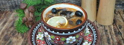 постная солянка с грибами и капустой. Шаг 13