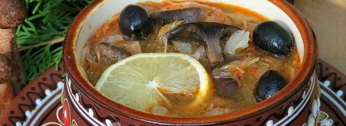 постная солянка с грибами и капустой. Шаг 12