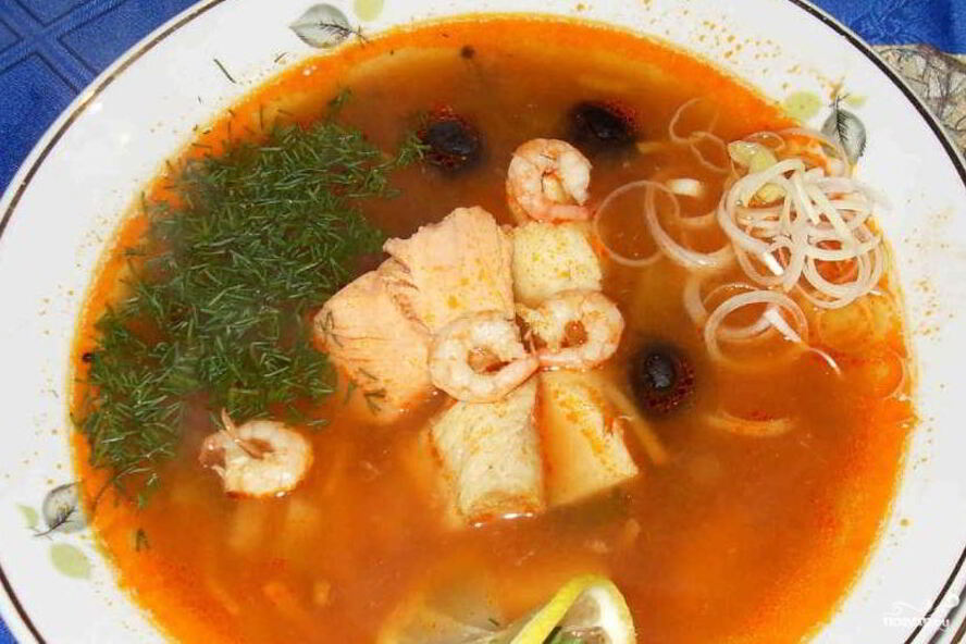 Рецепт солянки рыбной сборной