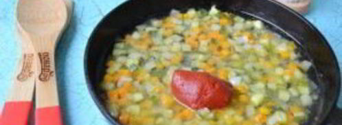 солянка с копченостями в хлебе. Шаг 4