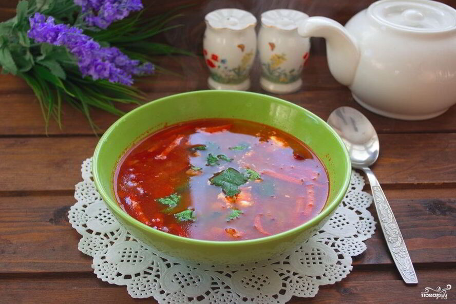 Рецепт солянки с курицей и колбасой