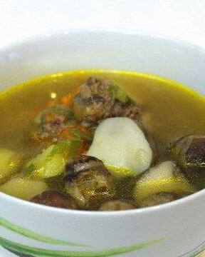 Суп грибной с фрикадельками