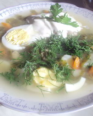 Суп из щавеля с рисом