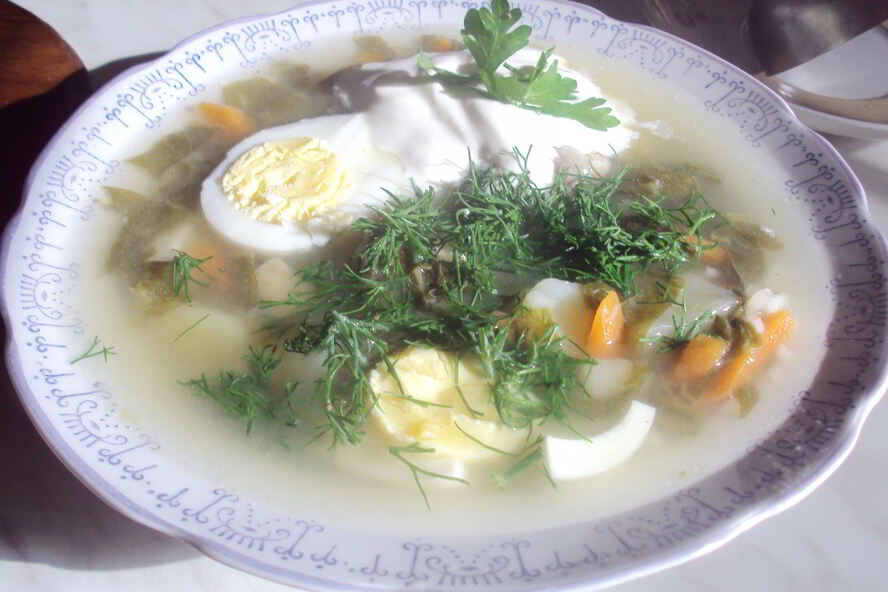 Рецепт супа из щавеля с рисом