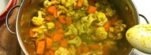 суп из цветной капусты с рисом. Шаг 5