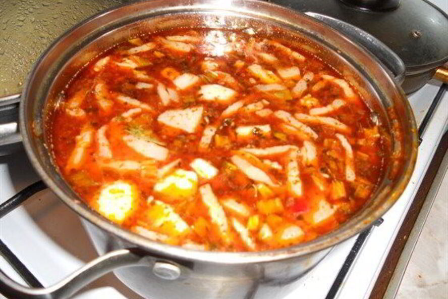 Рецепт харчо из копченой свинины с морковкой