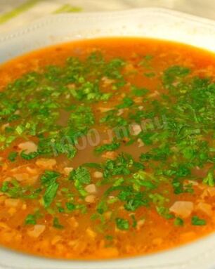 Суп Харчо с говядиной и рисом