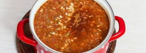 суп харчо с курицей и рисом. Шаг 18