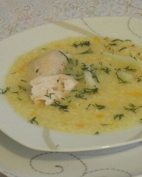 Суп пшенный с курицей
