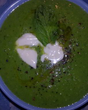 Горохово-мятный суп-пюре