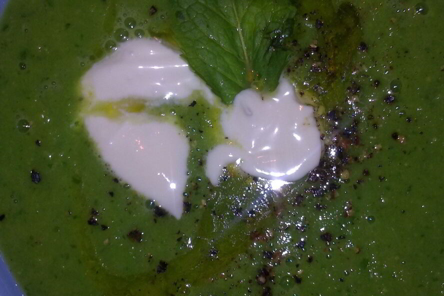 Рецепт горохова-мятного суп-пюре