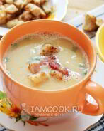 Гороховый суп-пюре с варено-копченой грудинкой