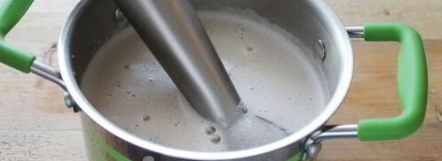 гороховый суп-пюре с варено-копченой грудинкой. Шаг 13