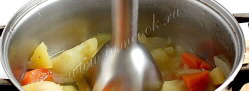 овощной суп пюре из картофеля и моркови с имбирем. Шаг 9