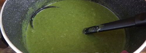 шпинатный суп-пюре с грудинкой. Шаг 14