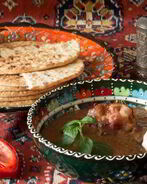 Суп-пюре из фасоли с беконом и черносливом