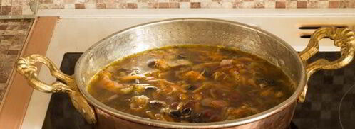 суп-пюре из фасоли с беконом и черносливом. Шаг 5