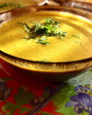 Суп-пюре из моркови и шпината