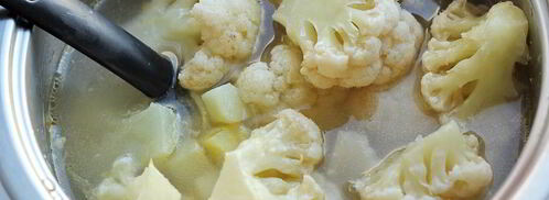 суп-пюре из цветной капусты с гренками. Шаг 5