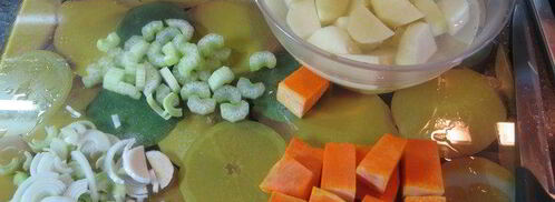 суп-пюре с тыквой на бульоне из сухих белых грибов. Шаг 3