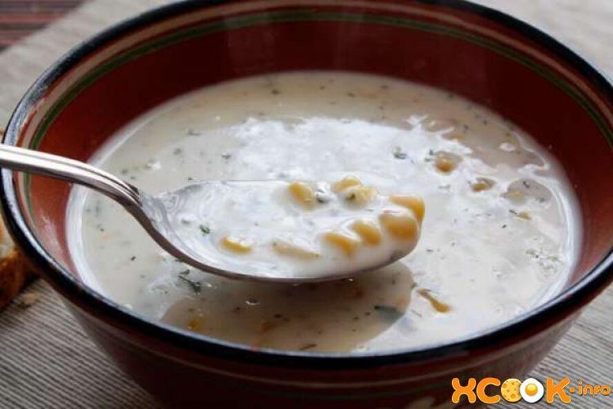 Рецепт сырного супа-пюре с консервированной кукурузой