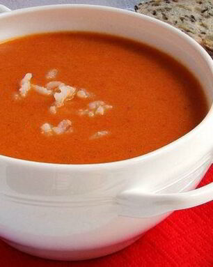 Томатный суп пюре с рисом