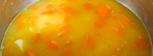 тыквенный суп-пюре с жареным острым фаршем. Шаг 8