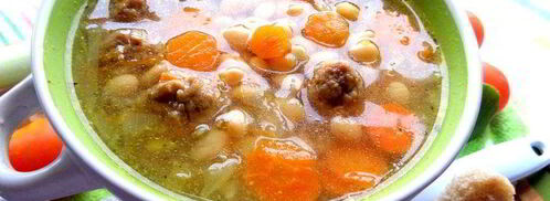 суп с фрикадельками и фасолью. Шаг 11