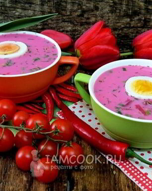 Холодный свекольник с редисом