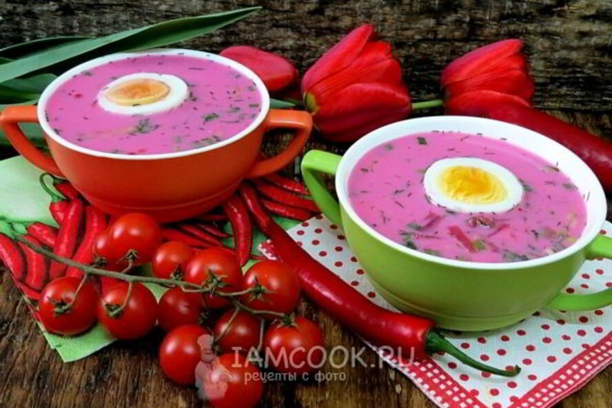 Рецепт холодного свекольника с редисом