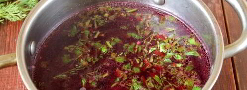 классический горячий свекольник со свининой. Шаг 9