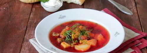 классический горячий свекольник со свининой. Шаг 10