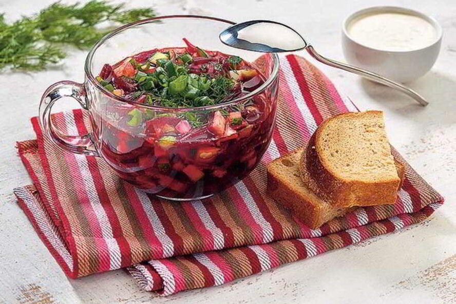 Рецепт русского свекольника на квасе